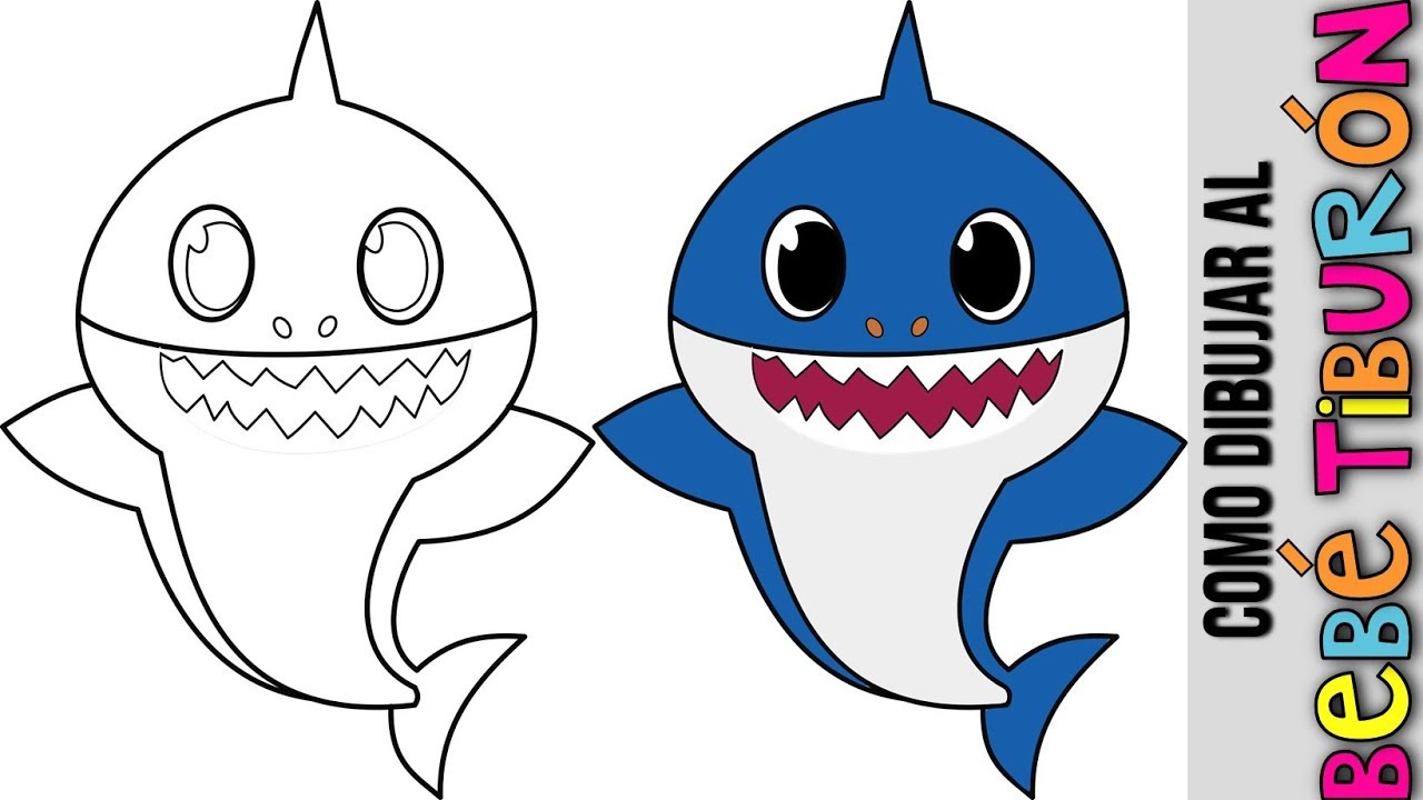 Featured image of post Tiburon Baby Shark Para Colorear